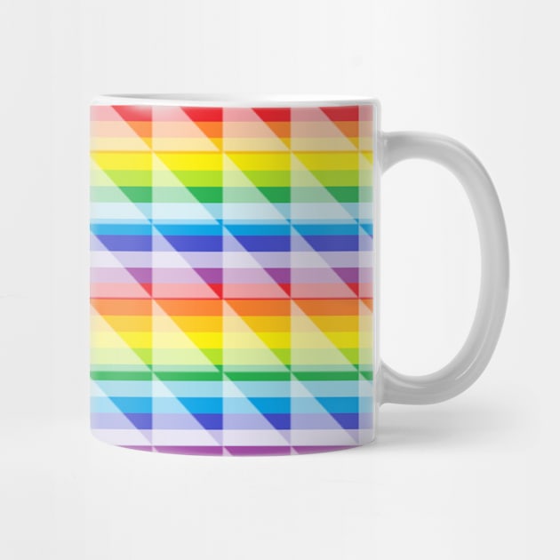 Rainbow Triangle Striped Pattern by Wicca Fairy